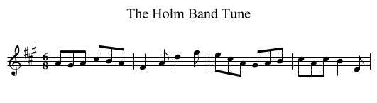 The Holm Band Tune - staff notation