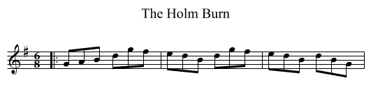 The Holm Burn - staff notation