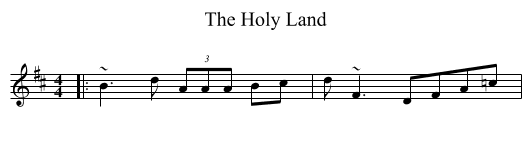 The Holy Land - staff notation