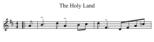 The Holy Land - staff notation