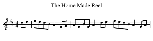 The Home Made Reel - staff notation