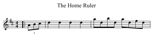 The Home Ruler - staff notation