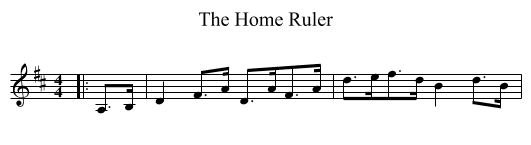 The Home Ruler - staff notation