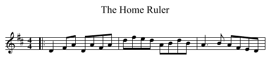 The Home Ruler - staff notation