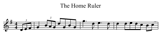 The Home Ruler - staff notation