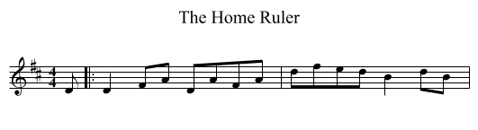 The Home Ruler - staff notation