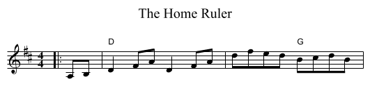 The Home Ruler - staff notation