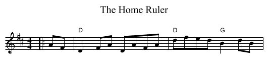The Home Ruler - staff notation