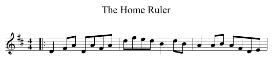 The Home Ruler - staff notation