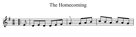 The Homecoming - staff notation