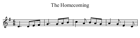 The Homecoming - staff notation