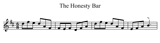 The Honesty Bar - staff notation