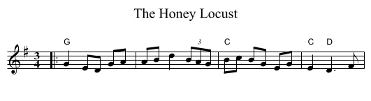 The Honey Locust - staff notation