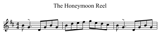 The Honeymoon Reel - staff notation