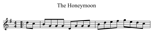 The Honeymoon - staff notation