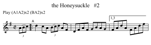 the Honeysuckle   #2 - staff notation
