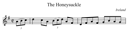 The Honeysuckle - staff notation