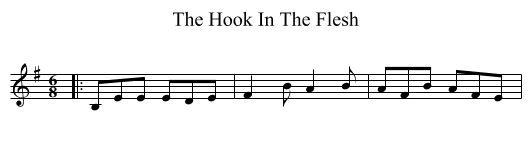 The Hook In The Flesh - staff notation