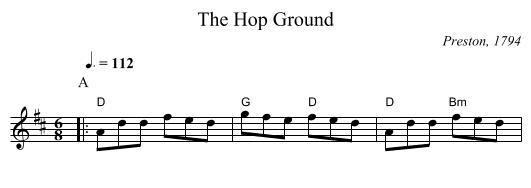 The Hop Ground - staff notation