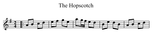 The Hopscotch - staff notation