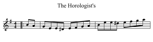 The Horologist's - staff notation