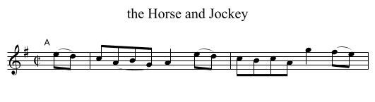 the Horse and Jockey - staff notation
