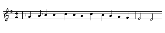 The Horse's Bransle - staff notation