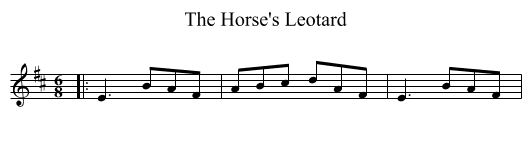 The Horse's Leotard - staff notation