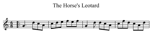 The Horse's Leotard - staff notation