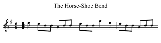 The Horse-Shoe Bend - staff notation