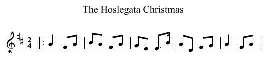 The Hoslegata Christmas - staff notation