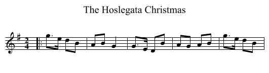 The Hoslegata Christmas - staff notation