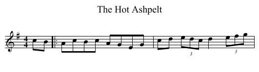The Hot Ashpelt - staff notation