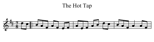 The Hot Tap - staff notation