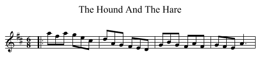 The Hound And The Hare - staff notation