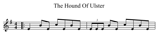 The Hound Of Ulster - staff notation