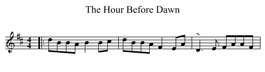 The Hour Before Dawn - staff notation