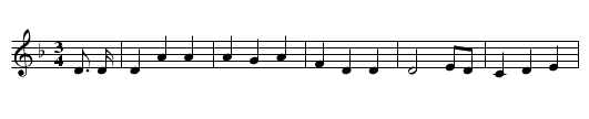 The House Down in Carne - staff notation