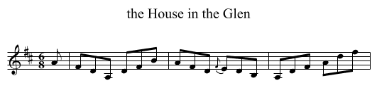 the House in the Glen - staff notation