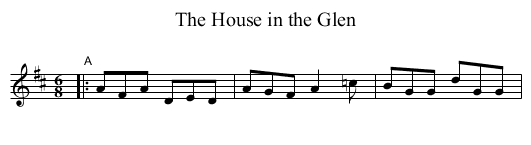 The House in the Glen - staff notation