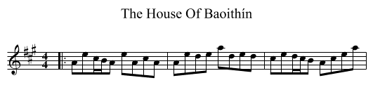 The House Of Baoithín - staff notation