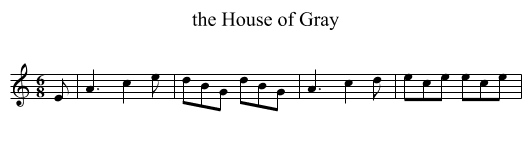 the House of Gray - staff notation