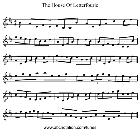 The House Of Letterfourie - staff notation