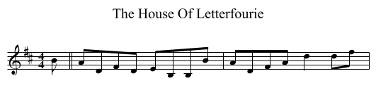 The House Of Letterfourie - staff notation