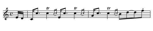 the House of New, a Strathspey - staff notation
