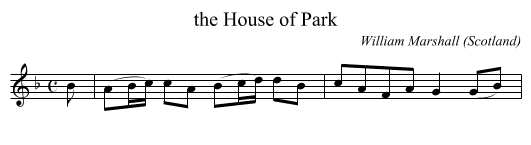 the House of Park - staff notation
