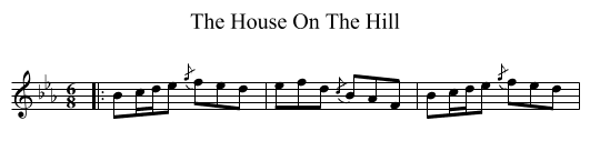 The House On The Hill - staff notation