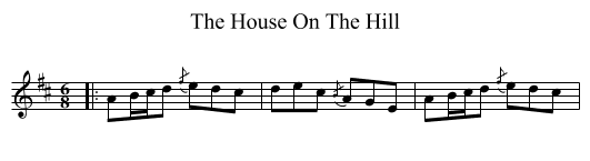The House On The Hill - staff notation