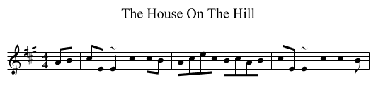 The House On The Hill - staff notation