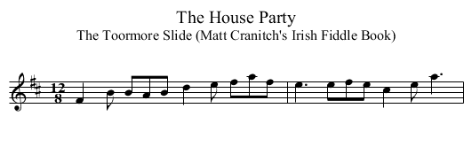 The House Party - staff notation